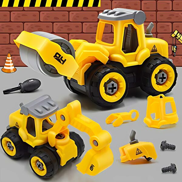 DIY Construction Car Toy Set for Kids - 4 Vehicles, STEM Learning - Image 5