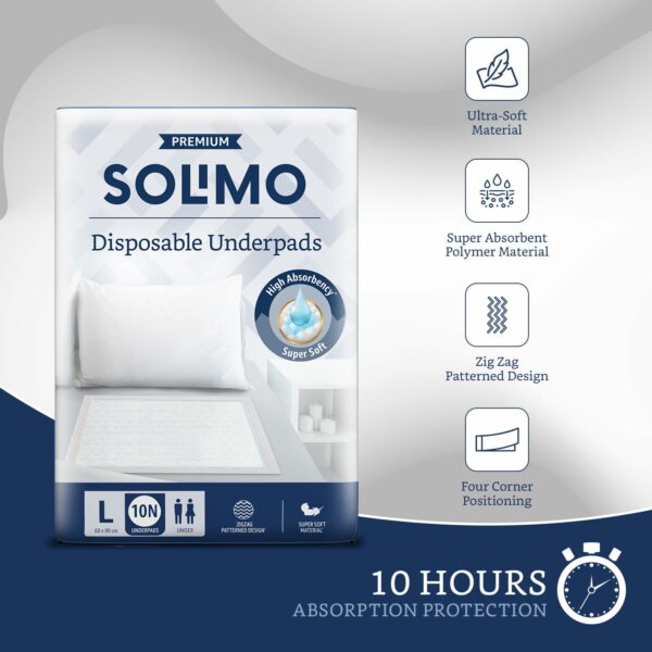 Premium Disposable Underpads - Large Size, 10 Count, High Absorbency - Image 2