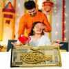 2 Pcs Rakhi Gift Envelope – Golden Shagun Lifafa for ₹500 ₹200 ₹100 Notes | Reusable Stylish Money Gift Cover for Raksha Bandhan
