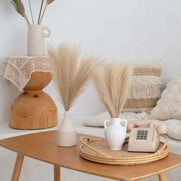 3-Piece Artificial Pampas Grass Set | French Beige Stems for D?cor - Image 2