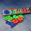 Montessori Learning Blocks for Toddlers - 20 Colorful Shapes