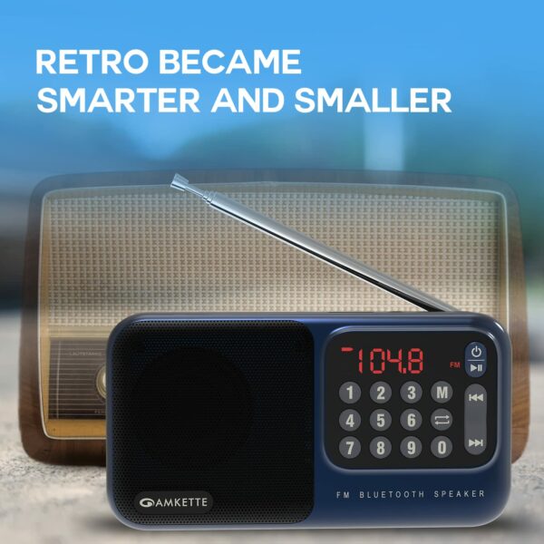 Pocket Mate Digital FM Radio & Bluetooth Speaker - 8H Playtime - Image 4