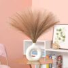 3 Pcs Faux Pampas Grass - 17 inch Artificial Fluffy Flowers for Home & Office Decor