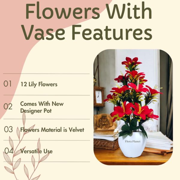 Big Size Artificial Flower Pot for Home & Office Decor - Image 4