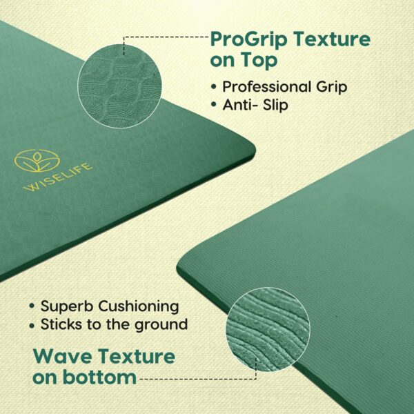 Extra Thick 8MM TPE Yoga Mat with Strap - Non-Slip & Durable - Image 3