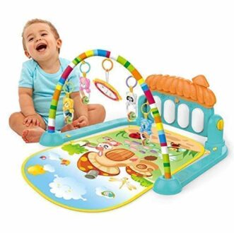 Multi-Function Musical Keyboard Baby Gym Mat with Toys