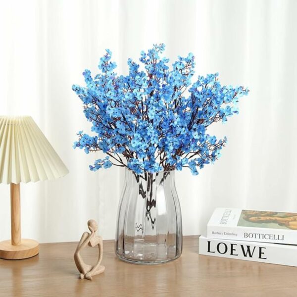 Artificial Baby's Breath Gypsophila Flower Bunch - Blue, Perfect for Weddings & Home Decor - Image 5