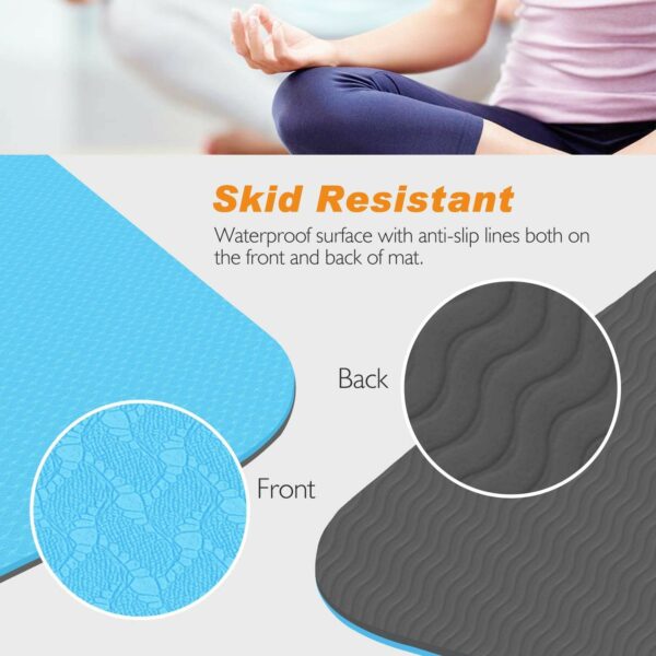 Eco-Friendly TPE Yoga Mat with Carry Bag - 6ft x 2ft - Image 3