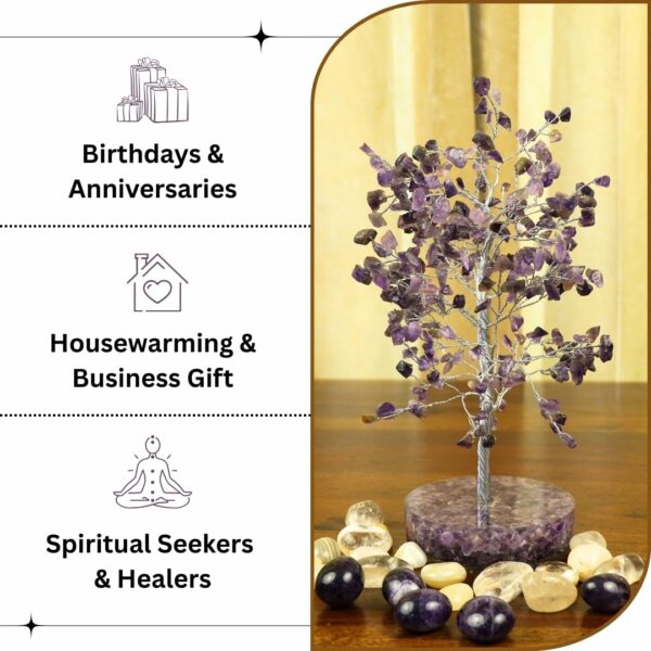 Amethyst Crystal Tree ? Reiki Charged Feng Shui for Healing & Growth (25cm) - Image 2