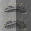 Version 1.0.0 Space-Saving Metal Bathroom Corner Shelf - 2 Pcs