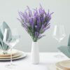 Artificial Lavender Flowers - 14.6" Faux Purple Plants (4 pcs)