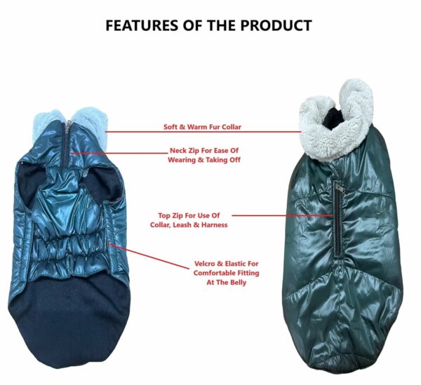 Windproof Waterproof Dog Winter Coat - XX-Large 30 Inch - Image 6
