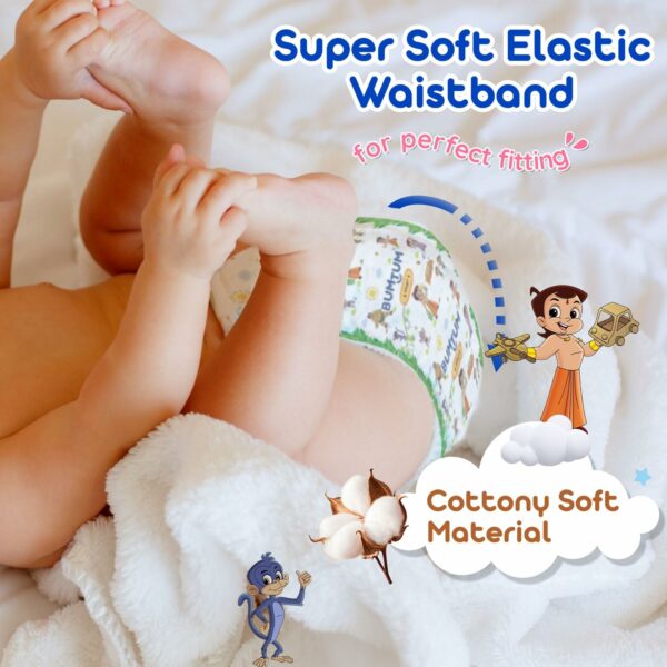 Large Baby Diaper Pants 62 Count - Aloe Vera Infused, Soft & Absorbent - Image 4