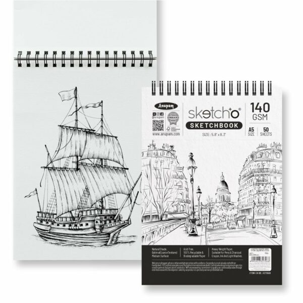 Premium A5 Sketchbook - 50 Sheets, Acid-Free, Durable - Image 4