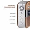 Portable Music Player with 5000 Songs, FM/BT/AUX - Oakwood Brown
