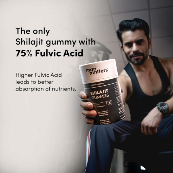 Pure Himalayan Shilajit Gummies with 75% Fulvic Acid & Ashwagandha | Pack of 60 - Image 3