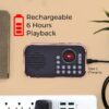 Portable FM Radio with Bluetooth and Rechargeable Battery