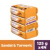 Sandal & Turmeric Soap for Total Skin Care, 125g (Pack of 4)