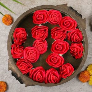 12 Pcs Big Artificial Foam Rose Flowers for DIY Crafts & Decor
