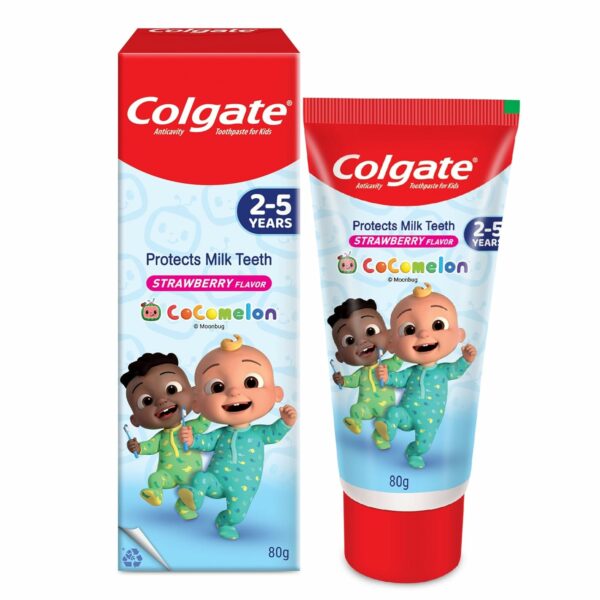 Kids Cocomelon Toothpaste for Ages 2-5 - 80gm Strawberry Flavor