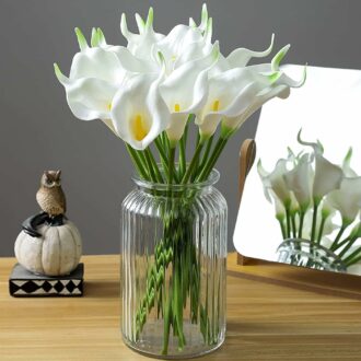 10 Pcs Artificial Calla Lily Flowers Bunch for Home Decor
