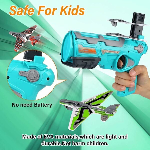 Graphene Airplane Launcher Gun - Safe Foam Glider Fun for Kids - Image 3