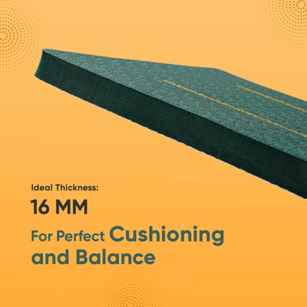 16 MM Yoga Cushion Pad - Green | High Density Eco TPE Foam | 24x12 inch | Extra Comfort for Yoga & Pilates - Image 5