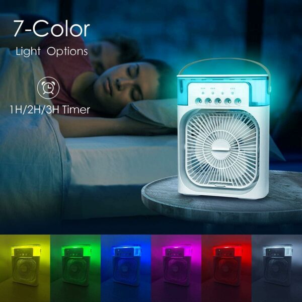 Portable Mini Cooler with LED Light and Timer for Home & Office - Image 4