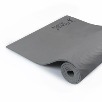 Eco-Friendly 4mm Anti-Slip Yoga Mat with Carrying Strap - Grey