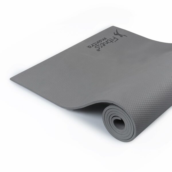 Eco-Friendly 4mm Anti-Slip Yoga Mat with Carrying Strap - Grey