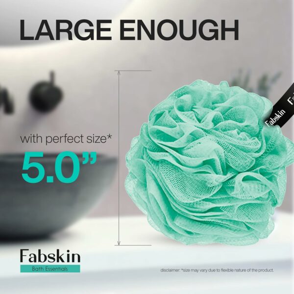 Luxury Bathing Loofah Pack of 2 - Aqua & Pink for Exfoliation - Image 5
