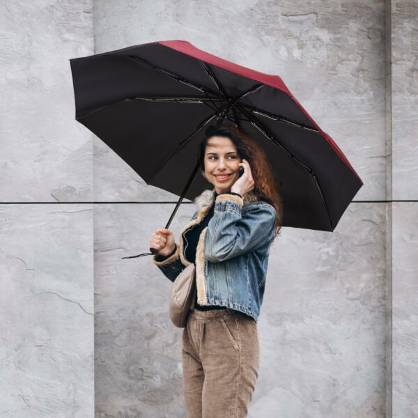 3-Fold Travel Umbrella - Auto Open/Close, UV Protection, Large Canopy - Image 5