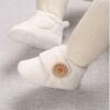 Comfortable Cotton Booties for Newborns 3-12 Months - Pink