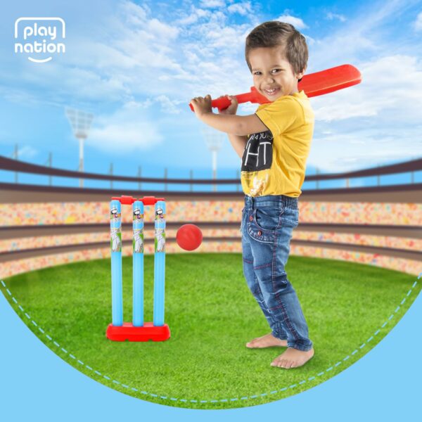 Junior Cricket Set for Kids - Bat, Ball, Stumps & Holder - Image 2