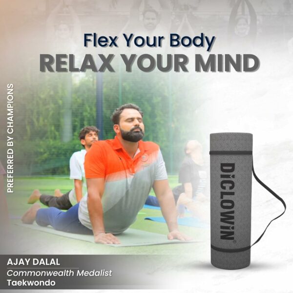 Eco-Friendly 6mm Yoga Mat with Anti-Slip Grip & Strap - Image 3