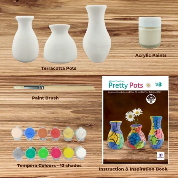Paint Your Own Art Kits for Kids - Pot Painting Set - Image 3