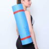 Eco-Friendly 6mm Anti-Slip Yoga Mat with Strap - Blue