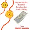 2 Pcs Rakhi Gift Envelope – Golden Shagun Lifafa for ₹500 ₹200 ₹100 Notes | Reusable Stylish Money Gift Cover for Raksha Bandhan