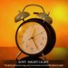 6 Inch Twin Bell Alarm Clock - Battery Powered Night Light
