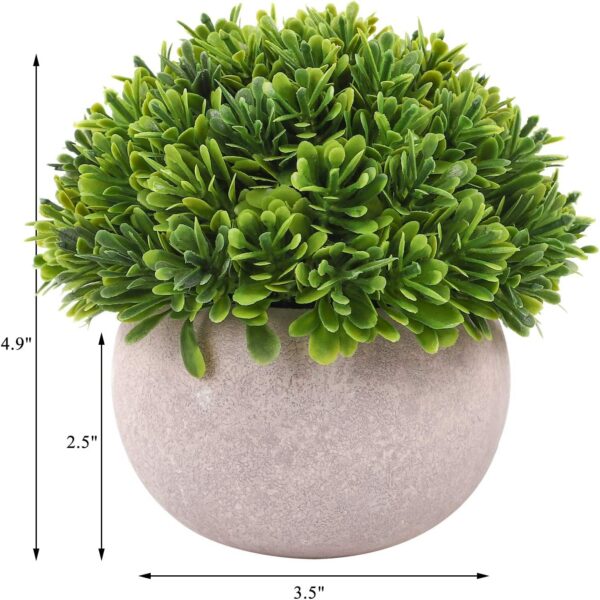 Set of 4 Artificial Potted Plants for Home & Office Decor - Image 4