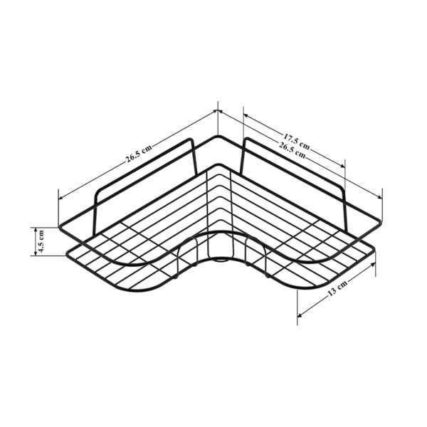 Self Adhesive Corner Shelf for Bathroom and Kitchen - Pack of 2 - Image 3