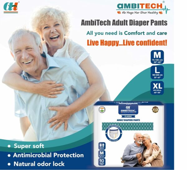 Adult Diaper M Size - Pack of 10 Units for Comfort - Image 2