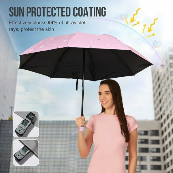 Compact 3-Fold Manual Umbrella for Rain & Sun Protection - Image 4