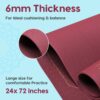 Extra Wide Non-Slip Yoga Mat with Carry Strap - 6mm Thick