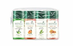 Biotique Travel Kit - Shampoo, Lotion, Body Wash & Cleanser