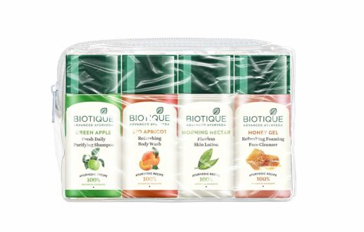 Biotique Travel Kit - Shampoo, Lotion, Body Wash & Cleanser