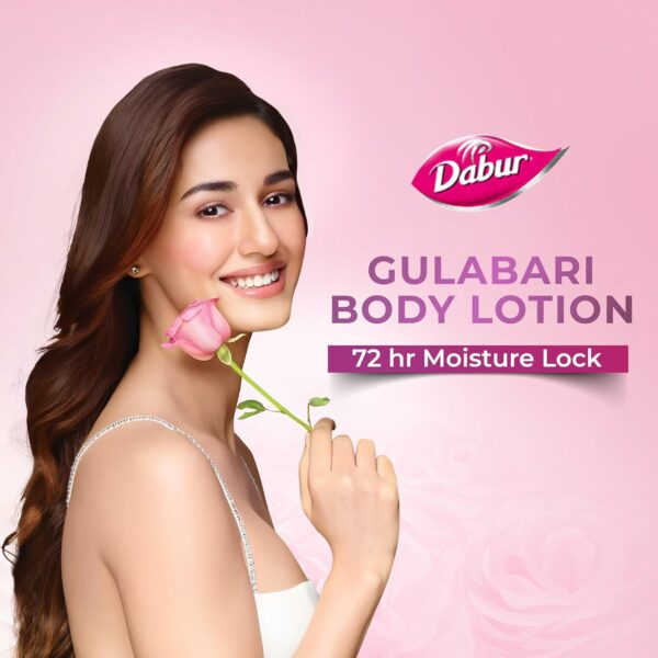 Gulabari Moisturizing Body Lotion 400ml - Organic Rose Oil - Image 2