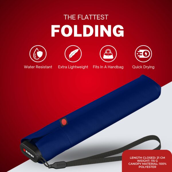 Compact Windproof Travel Umbrella - 90cm Canopy, Manual Open - Image 4