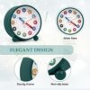 Silent Analog Table Alarm Clock with Night Light - Multicolor Design for Home & Office