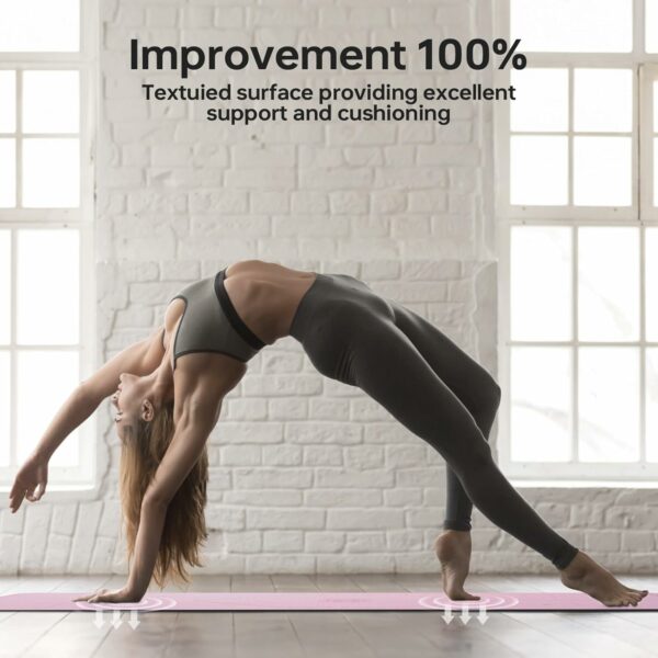 Premium TPE Yoga Mat for Home Workout - 72x24 inches, Anti-Slip - Image 6